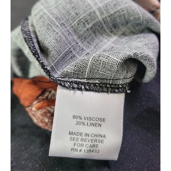 Modcloth‎ Red Fox Jumpsuit Romper Cropped Pant Tie Waist Navy Linen XS Funky - Picture 14 of 14